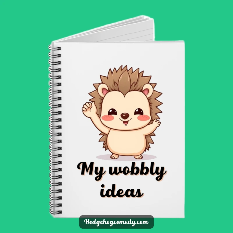 Funny Hedgehog Waving Notebook: Jot Down Notes with Friendly Flair!