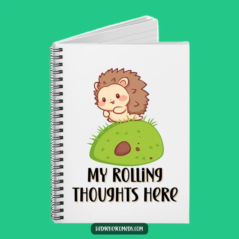 Funny Kawaii Hedgehog Notebook: Jot Down Happy Thoughts!