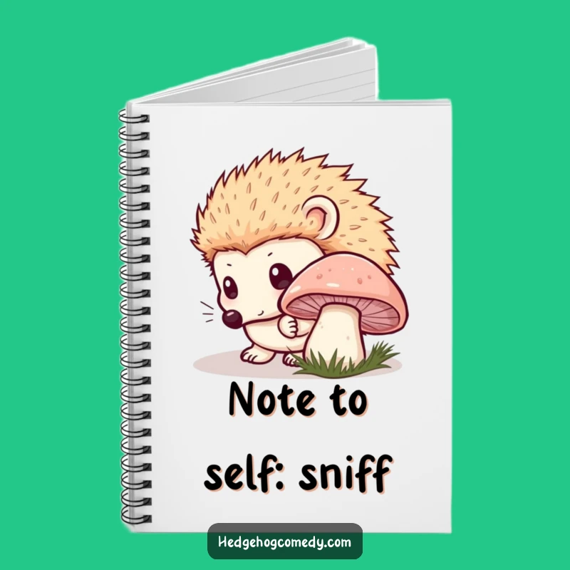 Funny Kawaii Hedgehog Notebook: Mushroom Curiosity - Capture Your Thoughts!