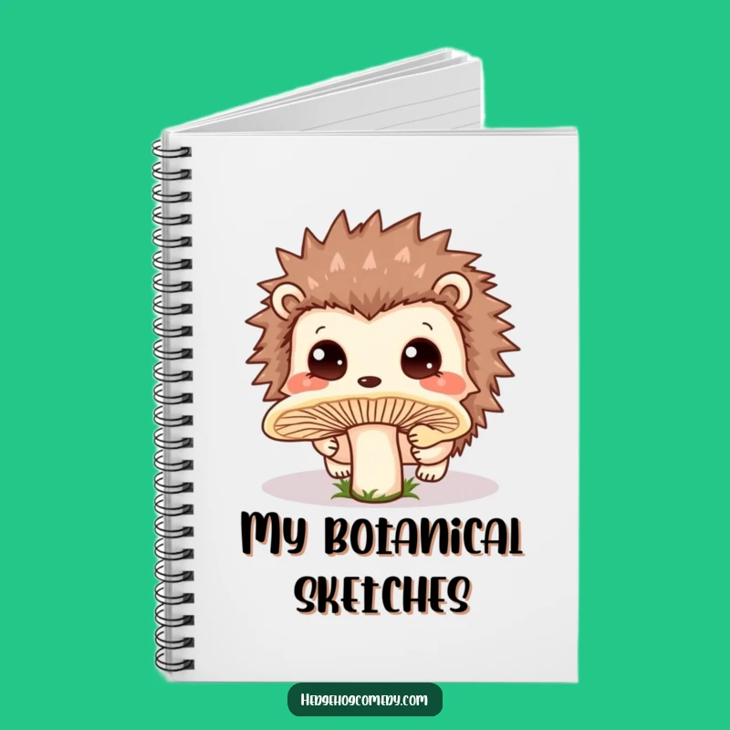 Funny Kawaii Curious Hedgehog Notebook: Forest Journal Gift