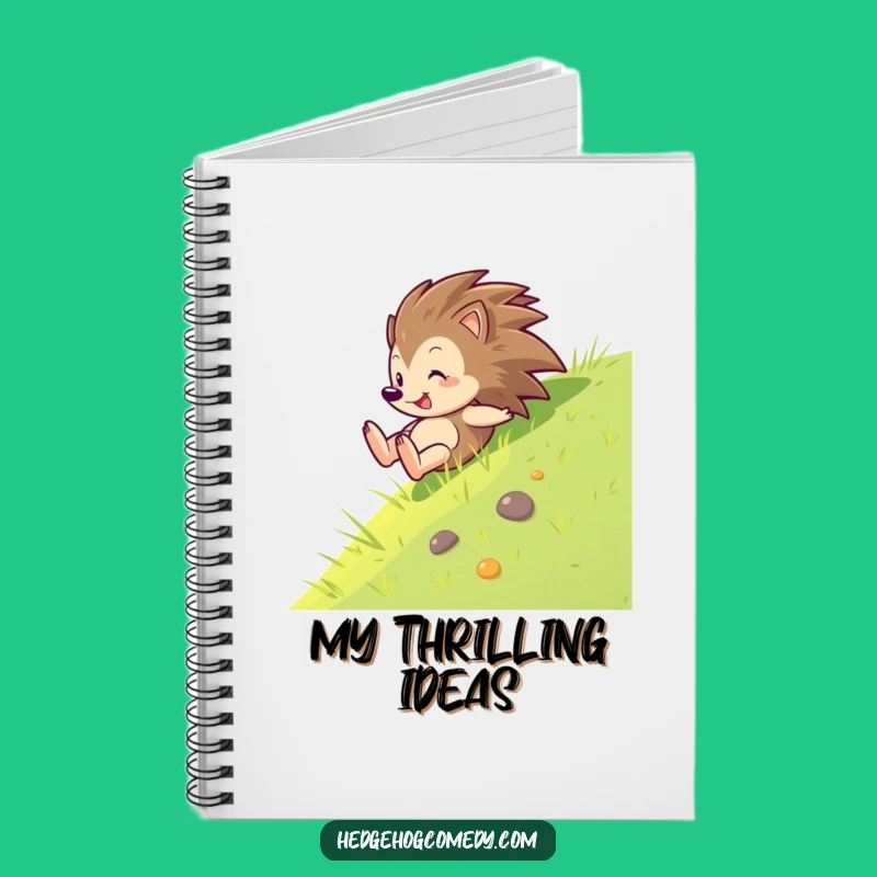 Funny Hedgehog Sliding Notebook: Jot Down Adventures with Glee, Gift!