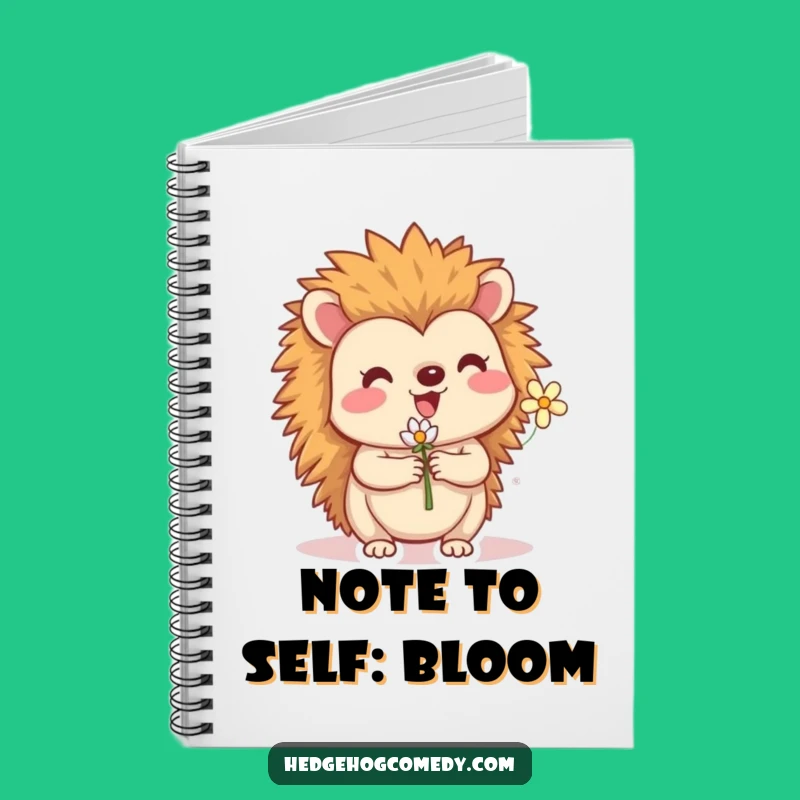 Funny Hedgehog Flower Notebook: Jot Down Ideas with Adorable Woodland Charm!