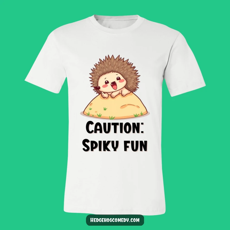 Funny Rolling Hedgehog T-Shirt: Enthusiastic Spiny Fun, Perfect Casual Wear Gift