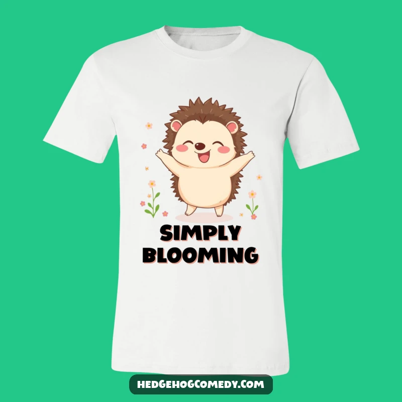 Funny Dancing Hedgehog T-Shirt: Blooming Happiness, Perfect Gift for Dancers