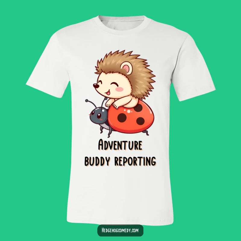 Funny Hedgehog & Ladybug T-Shirt: Adventure in Hilarious Style