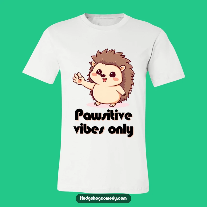 Funny Waving Hedgehog T-Shirt - Cute & Playful Animal Tee Gift