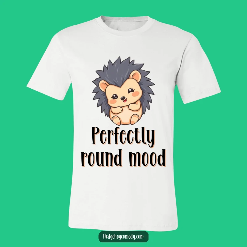 Funny Hedgehog Ball T-Shirt: Cute Round Hedgehog Design - Soft & Humorous Gift