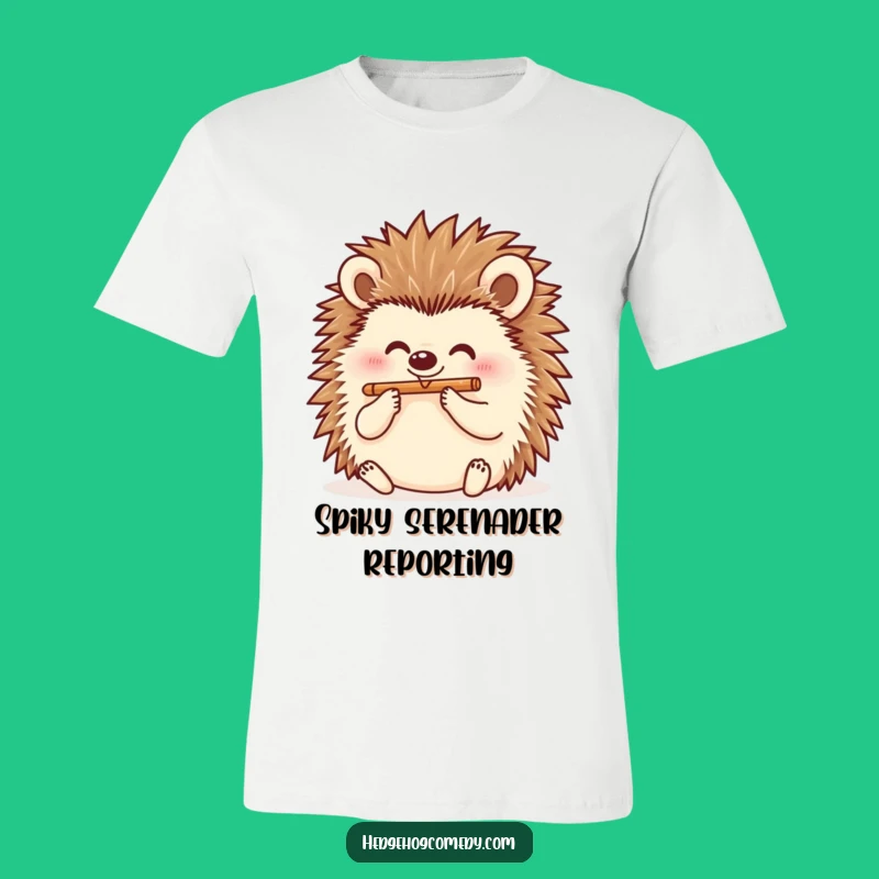 Funny Hedgehog Flutist T-Shirt: Wear Your Musical Joy Hilariously