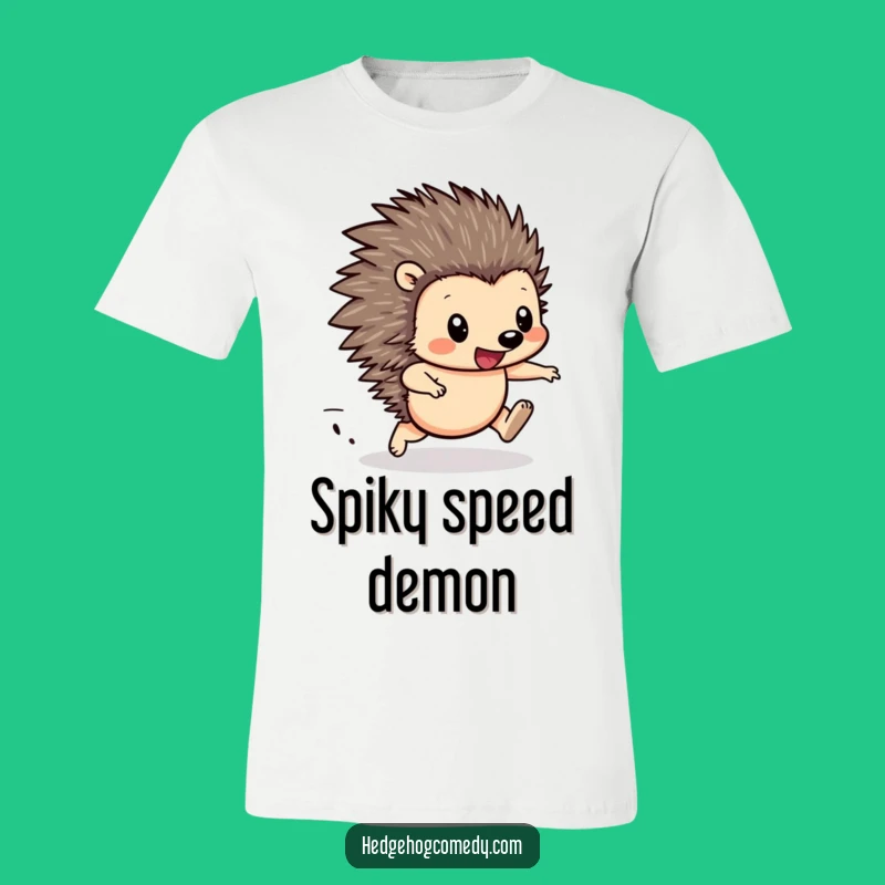 Funny Hedgehog Racing T-Shirt - Determined Cute Animal Tee, Great Gift