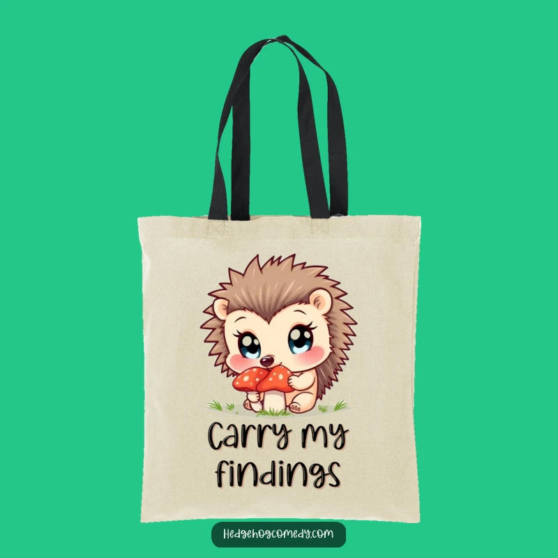 Funny Hedgehog Adventure Tote Bag - Carry Your Discoveries with Curiosity