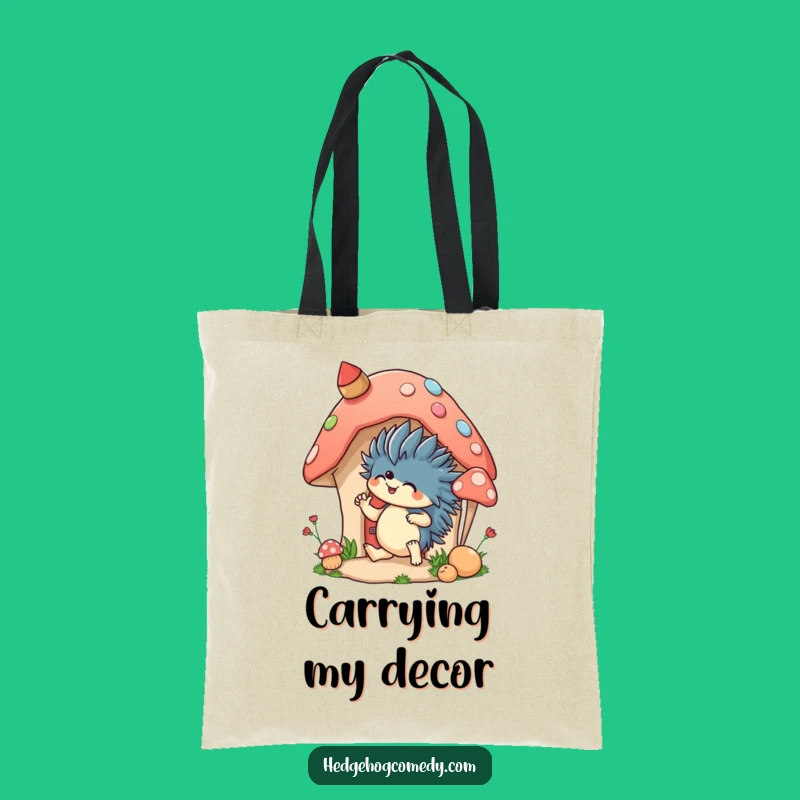 Funny Hedgehog Decorating Tote Bag: Carry Your Craft Supplies, Hilarious Gift!