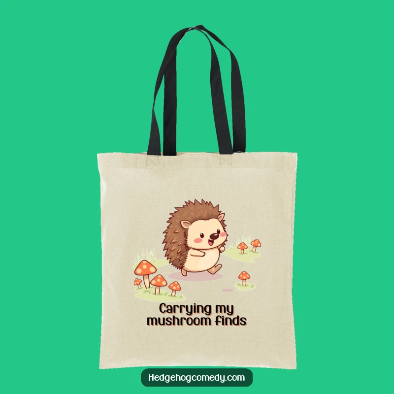 Funny Hedgehog Skipping Tote Bag: Carry Your Cheerful Path Anywhere