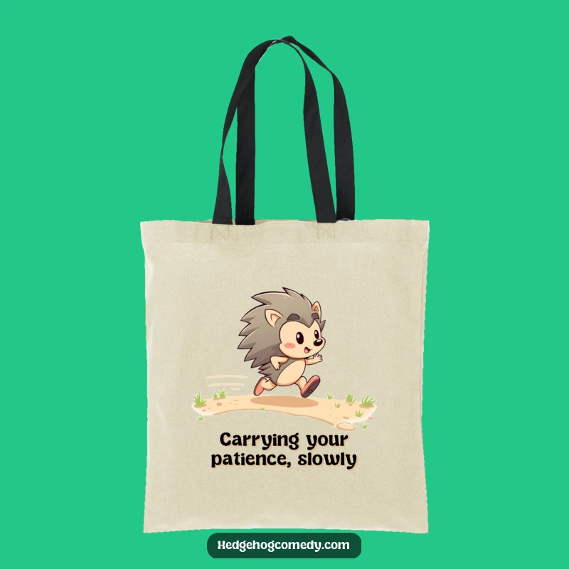 Funny Hedgehog Zipping Tote Bag: Carry Your Essentials with Speed & Glee!