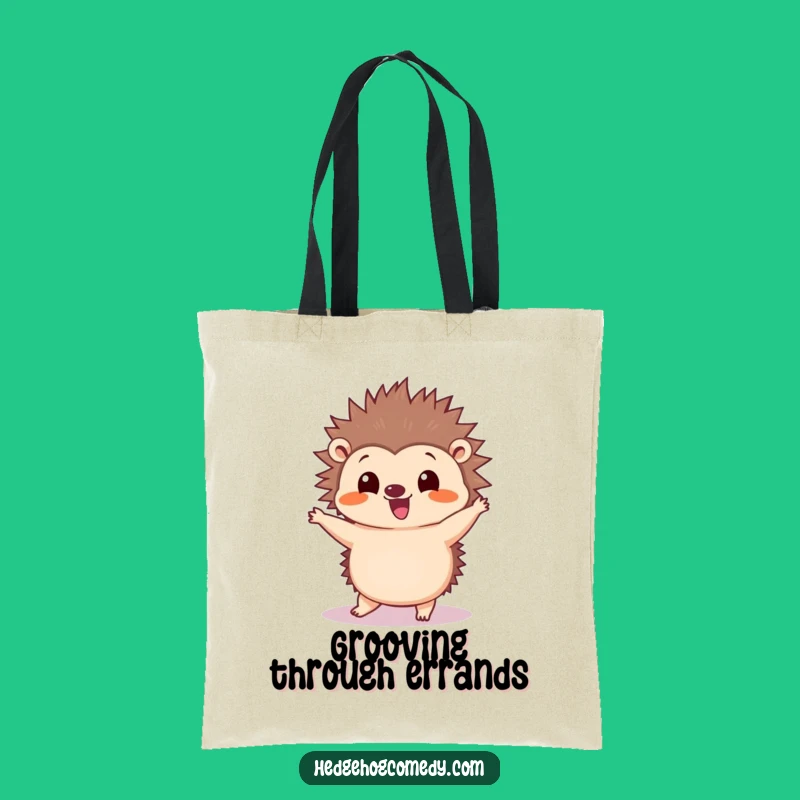 Funny Kawaii Hedgehog Dance Tote Bag - Witty Wiggle Carryall Gift