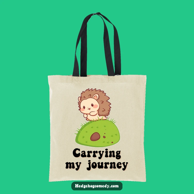 Funny Kawaii Hedgehog Tote Bag: Carry Your Joy Downhill!