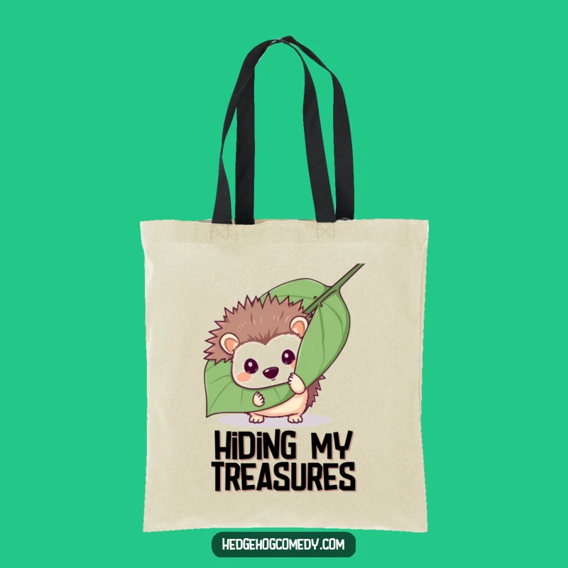 Funny Mischievous Hedgehog Tote Bag: Carry Your Secrets Playfully