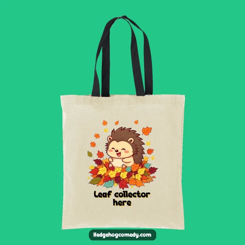 Funny Hedgehog Autumn Leaves Tote Bag - Stylish Rolling Prickly Accessory