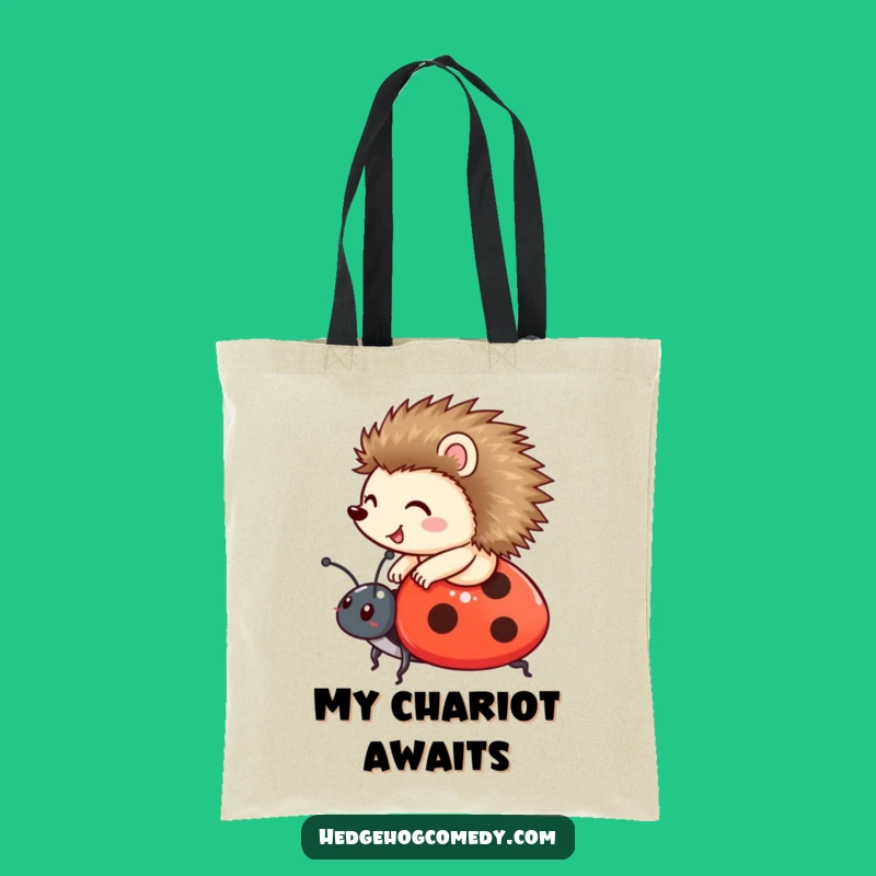 Funny Hedgehog & Ladybug Tote Bag: Carry Your Adventures Freely