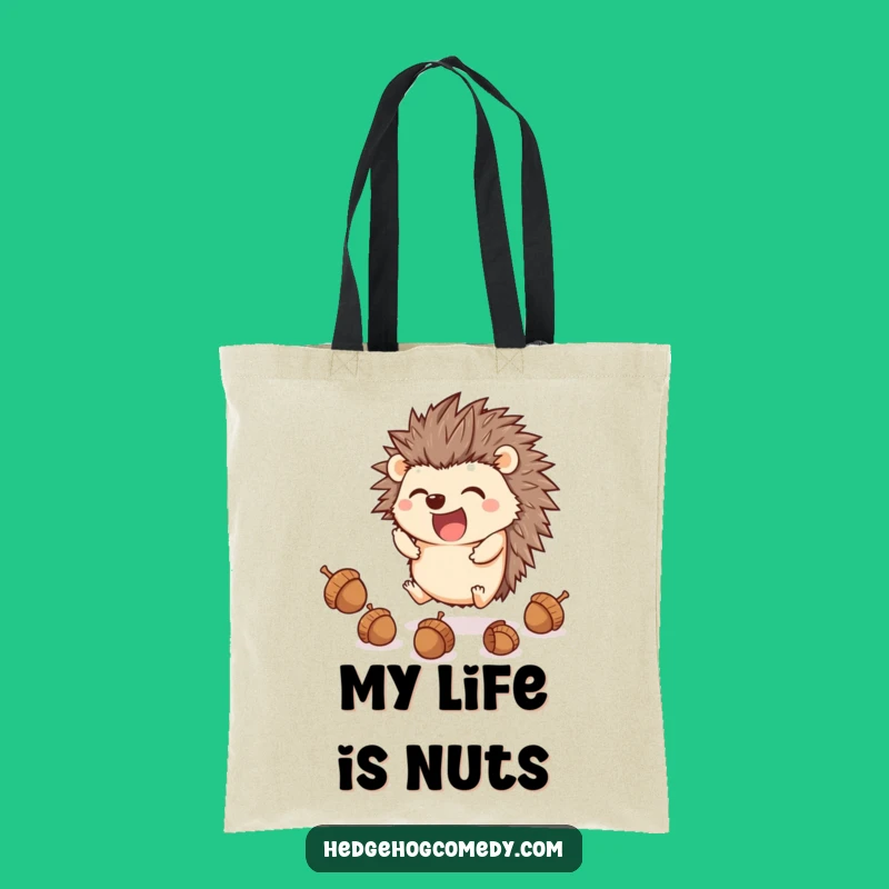 Funny Juggling Hedgehog Tote Bag: Kawaii Animal Carryall, A Hilarious Gift for Busy Bees
