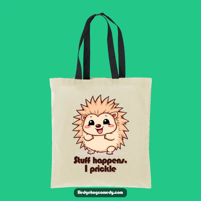 Funny Kawaii Prickly Joy Hedgehog Tote Bag: Wiggle Shopping Gift